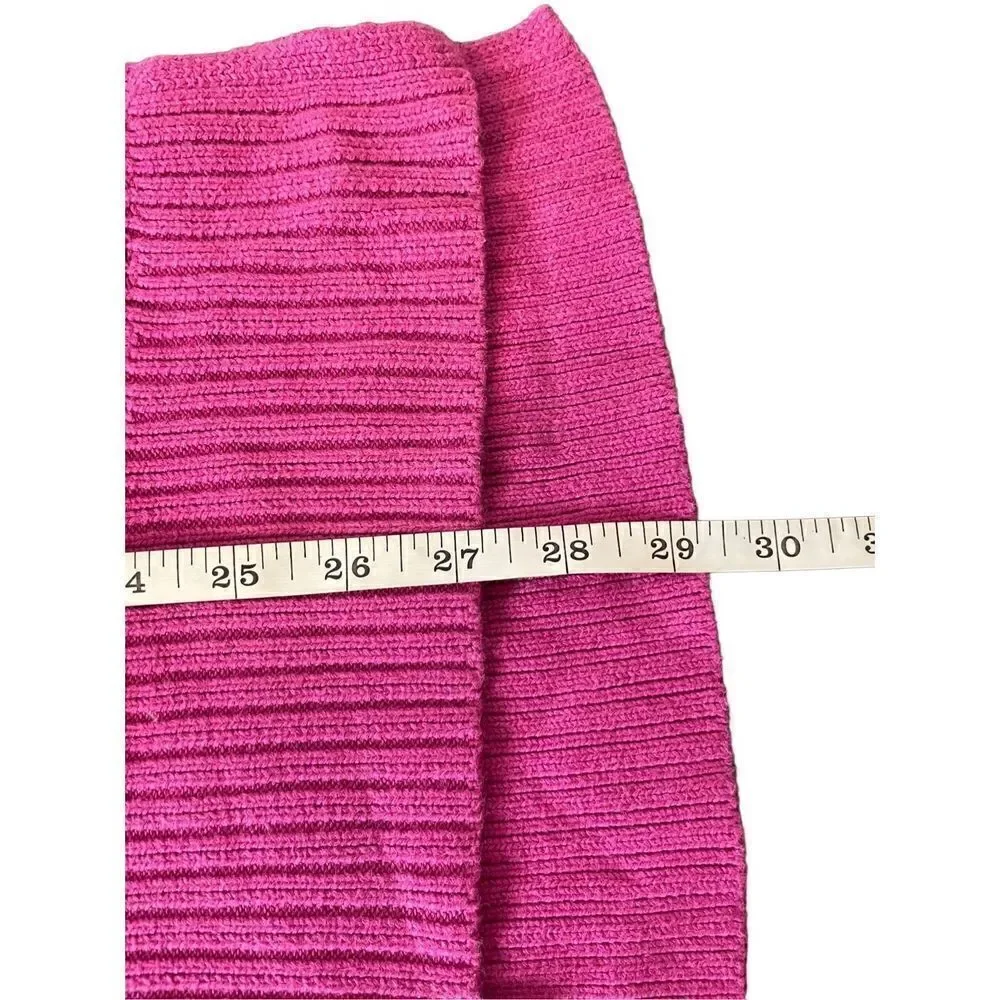 Michael Kors Cowl Neck Sweater Womens Large Pink Excellent Waffle Knit Tunic